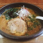 【らぁめん道場 極(きわみ)】鶏白湯+煮干し味噌ラーメン-深川市音江町