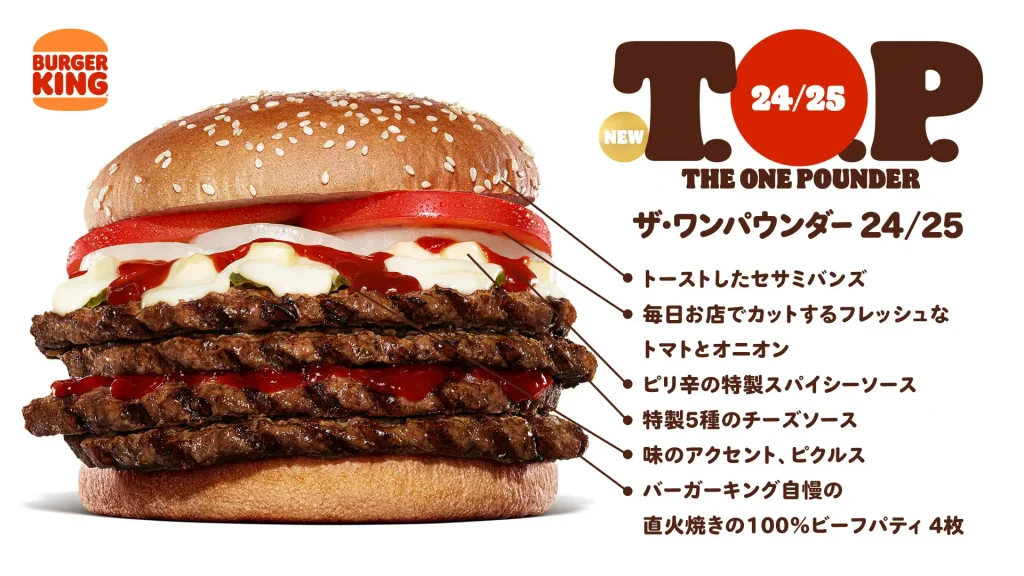 バーガーキング 限定「ザ･ワンパウンダー24/25」の中身